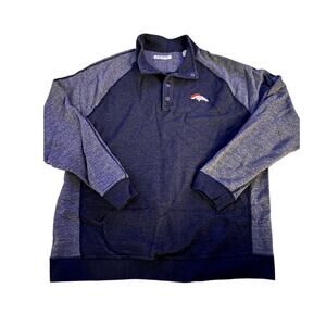 Tommy‎ Bahama Men's XXL Denver Broncos Pullover Polo Shirt - Blue Heather